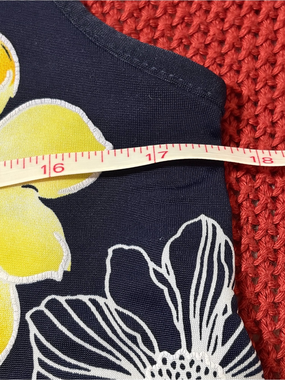 Modern Attraction Navy Sleeveless Floral Tie-Hem Blouse with Yellow Blooms - Picture 5 of 7